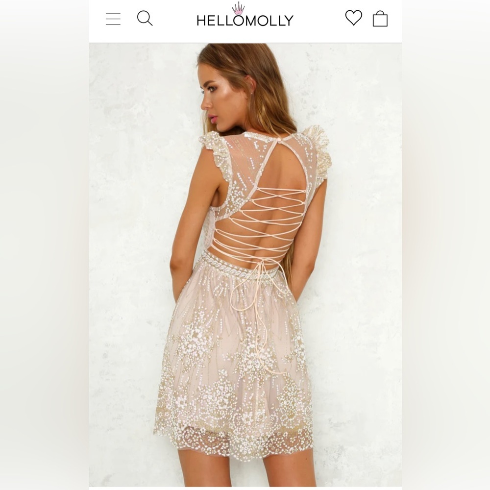 Hello Molly Roaming Free Dress Champagne